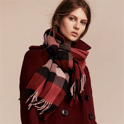 burberry checked wool scarf red|burberry scarf 50 cashmere wool.